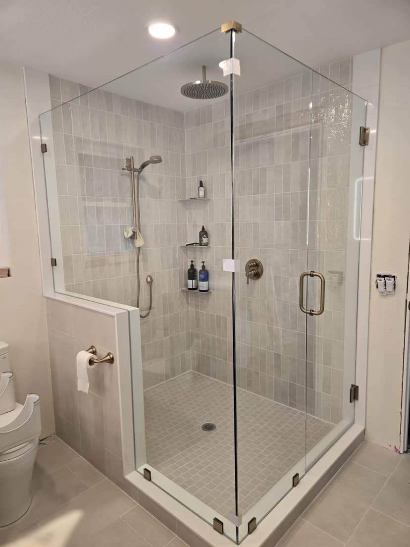 install shower glass