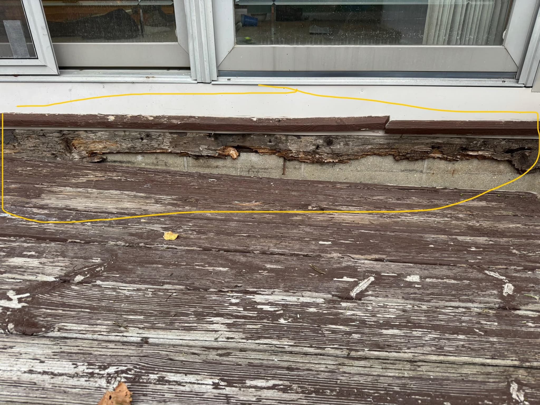 replace a section of deck and install a new vinyl fence