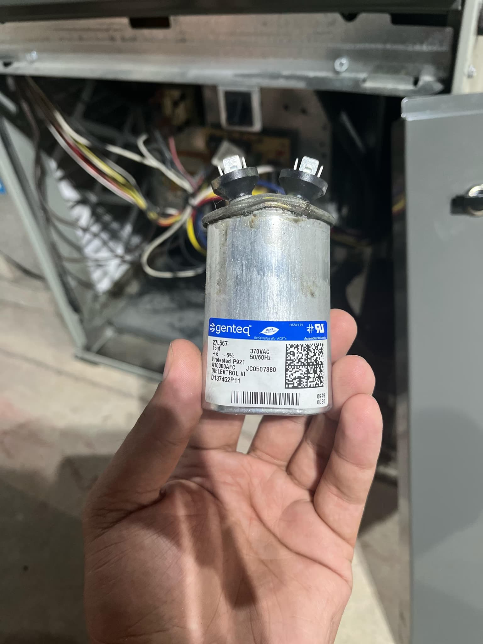 replace AC capacitor