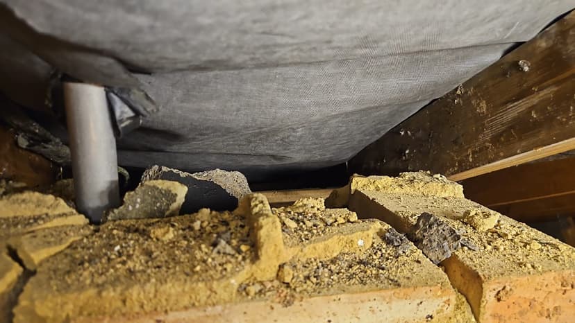 remove chimney stack and perform roof/gutter work