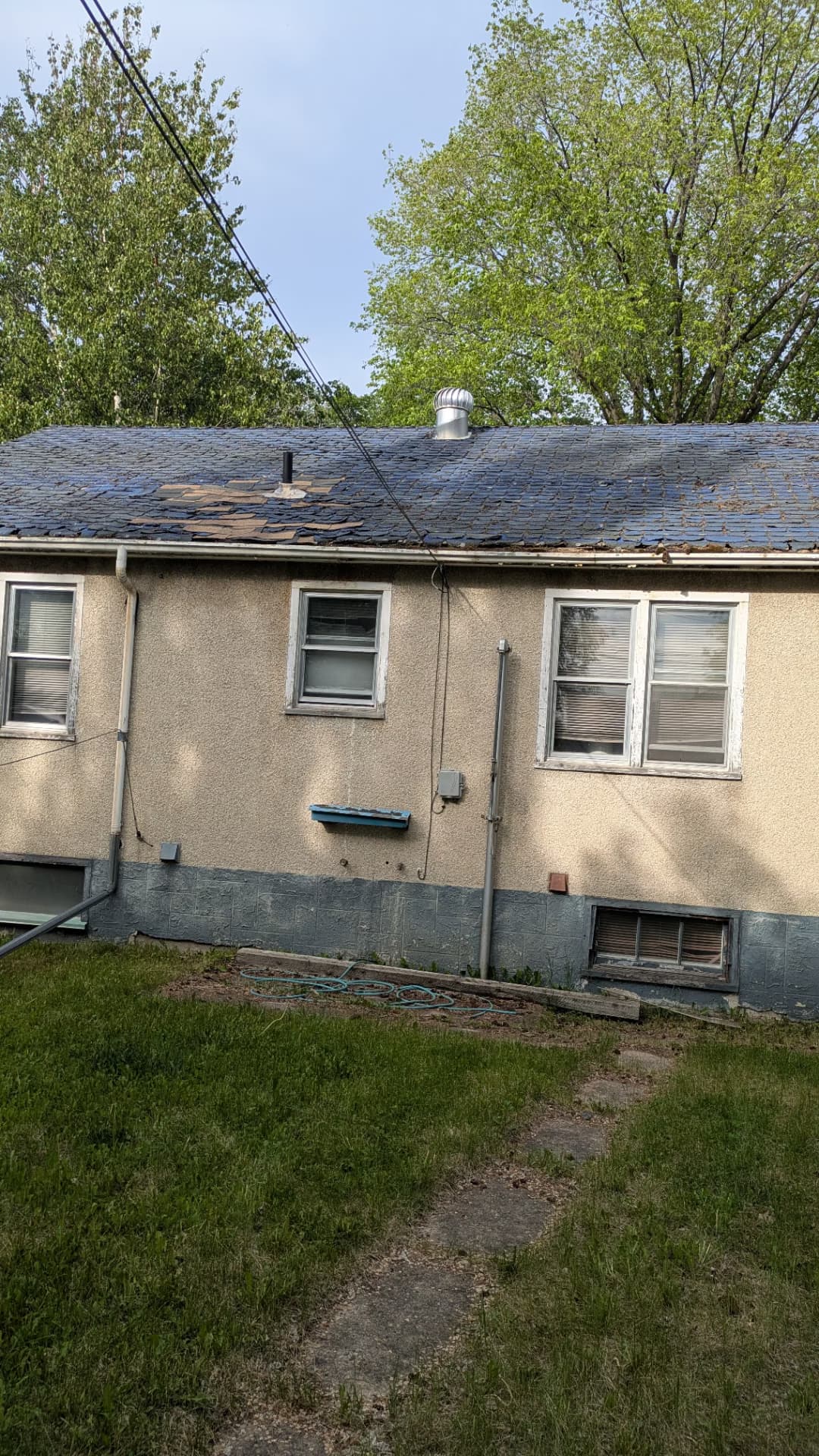 resingle and replace rotted roof decking