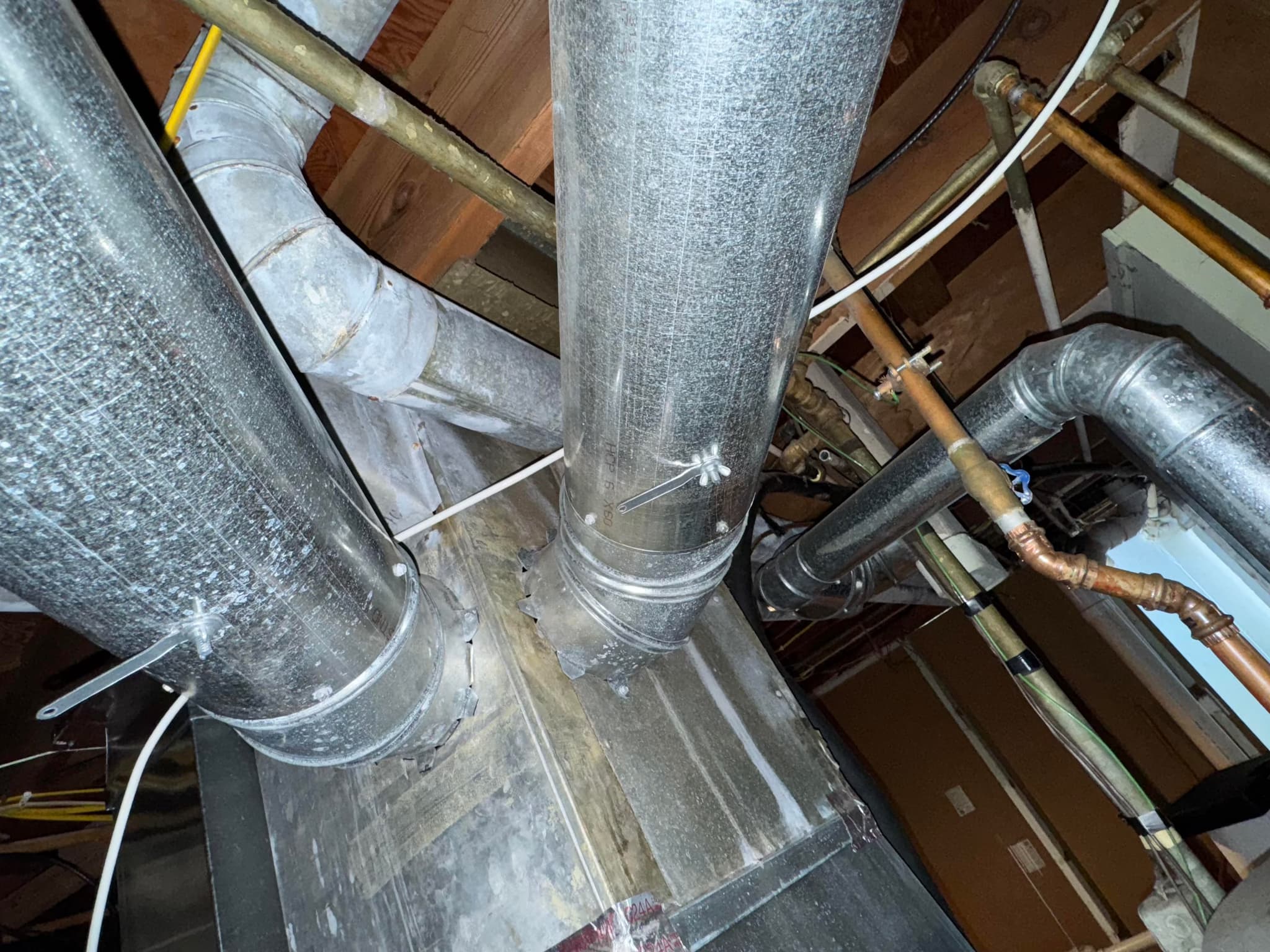 replace old 4 inch ductwork with 6 inch