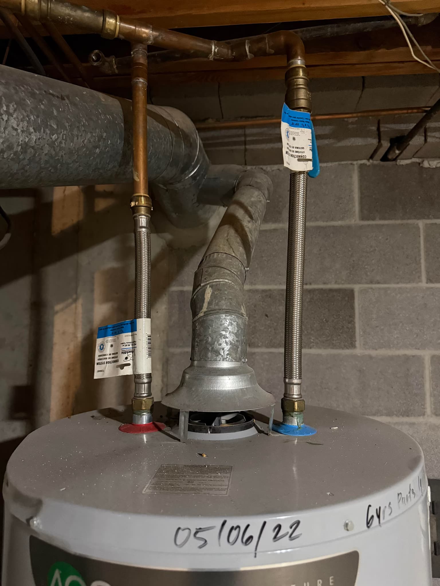 install chimney liner and repair boiler venting