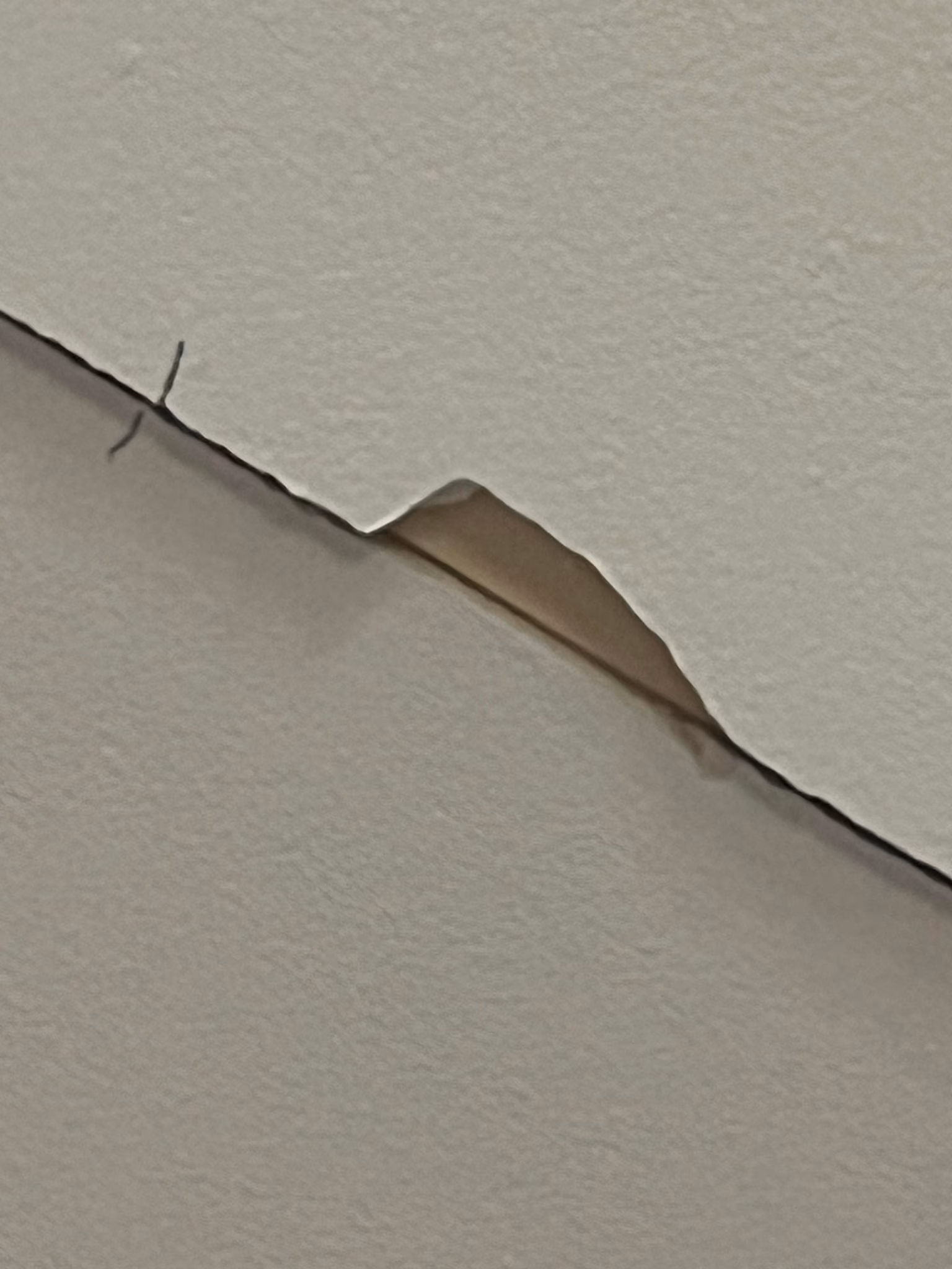 repair ceiling cracks and paint living area