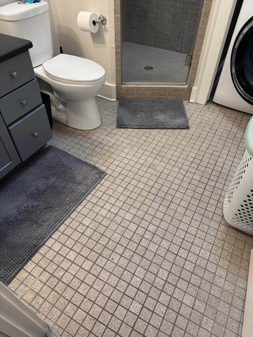 tear out all existing bathroom tile