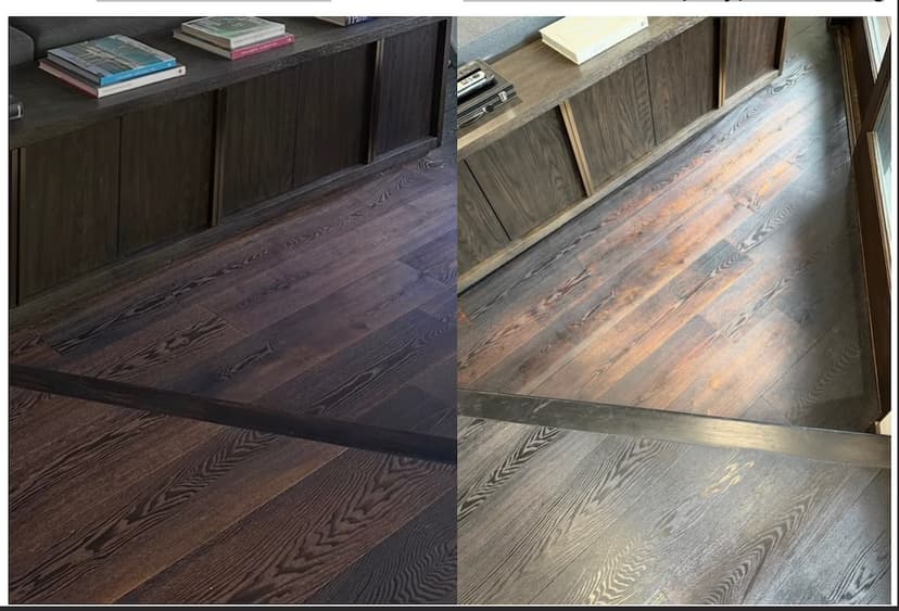 refinish floors and repair baseboards