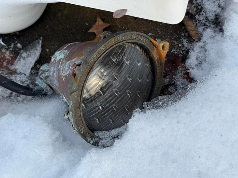 seal off the existing pool light housing with a plate