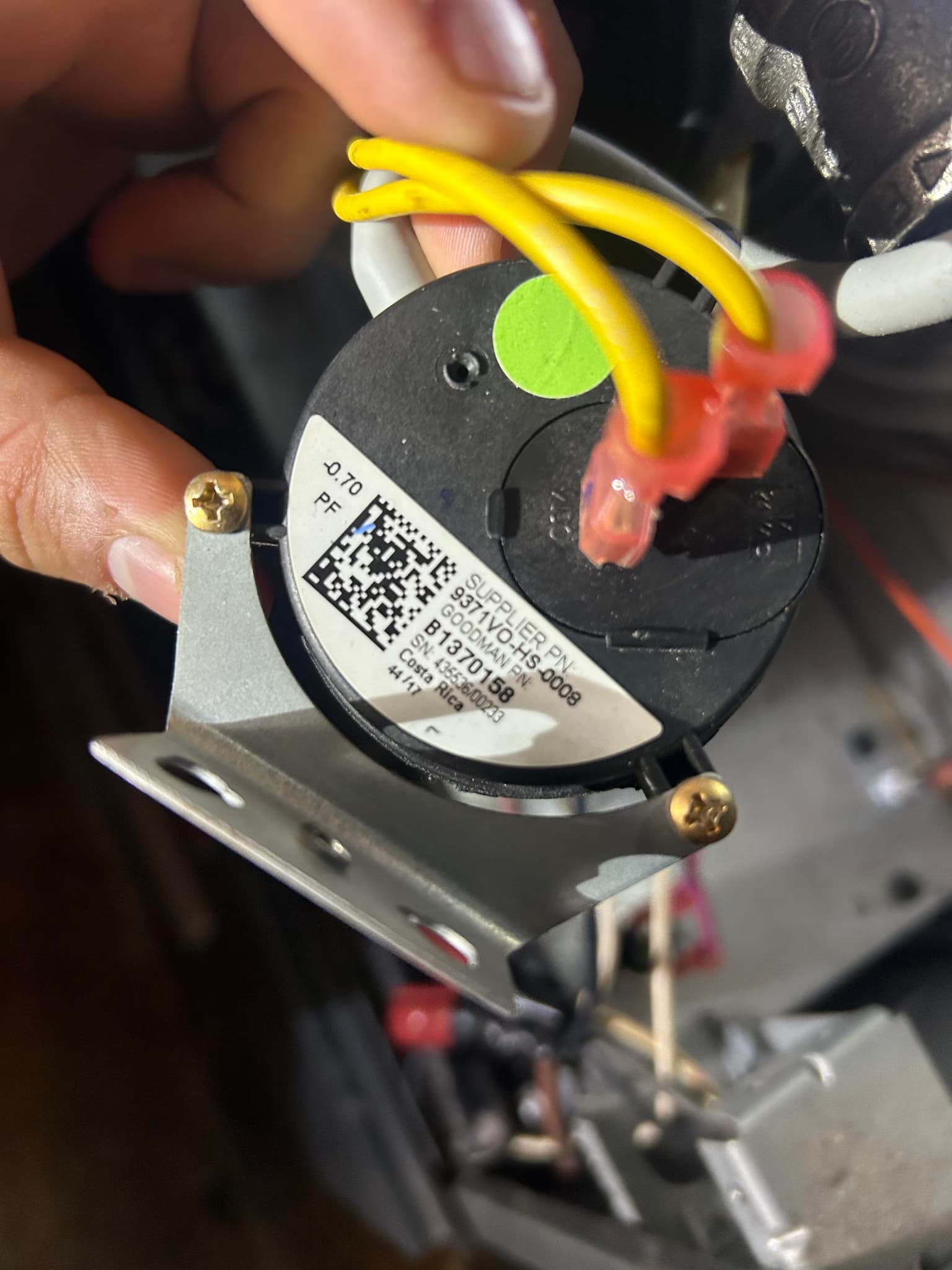 replace a pressure switch on my furnace