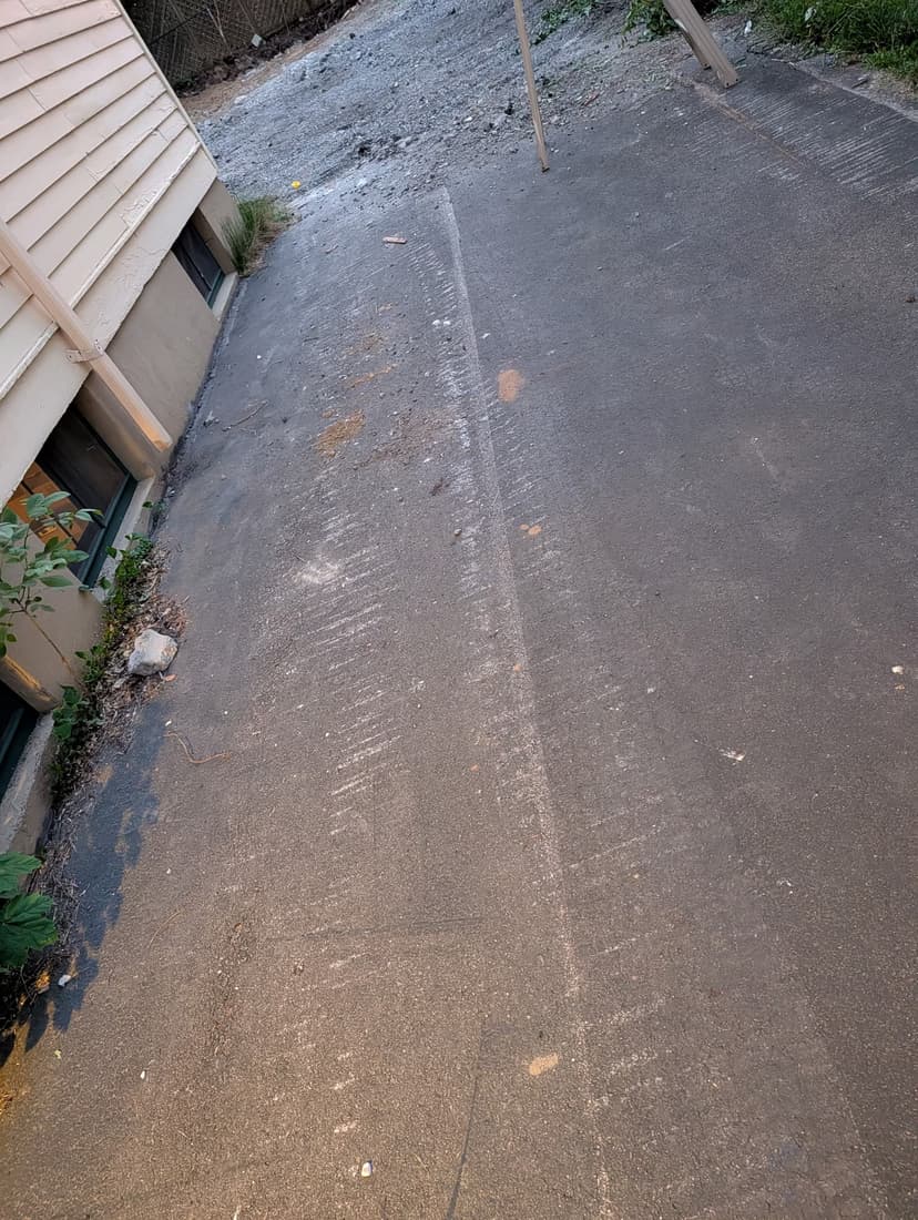 garage demo and putting down soil and seed