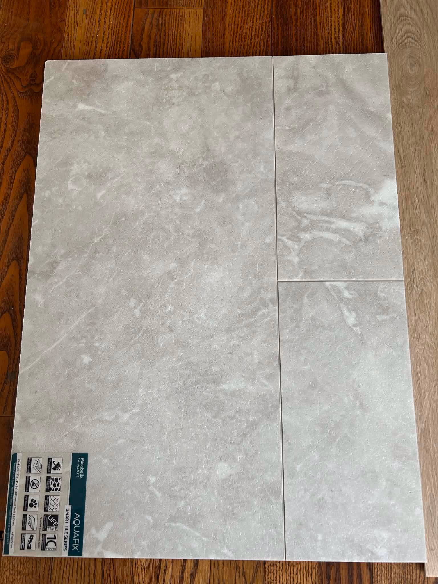 install click-lock marble-look flooring