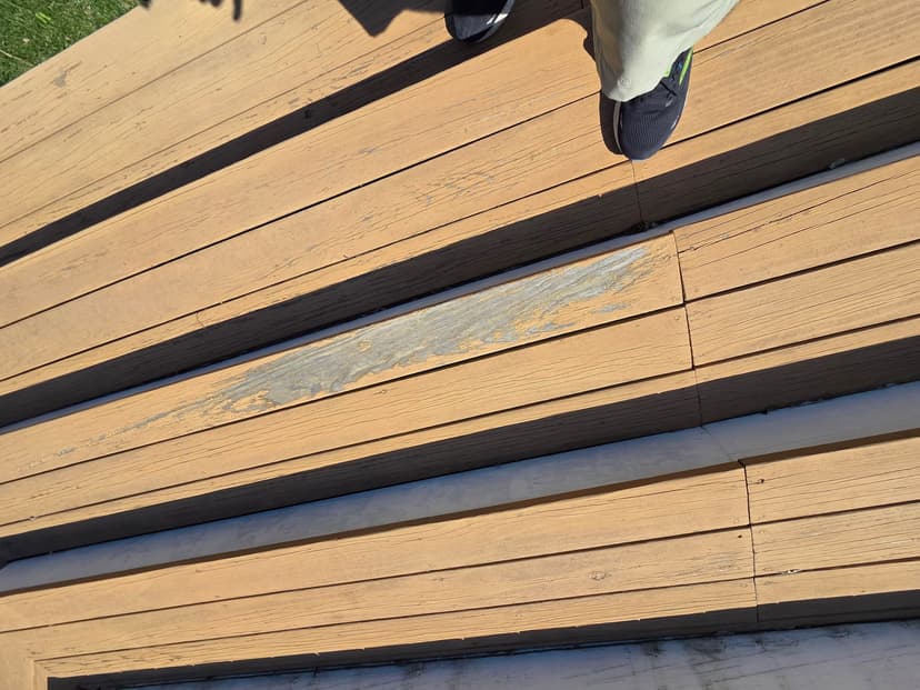 pressure wash and repaint deck