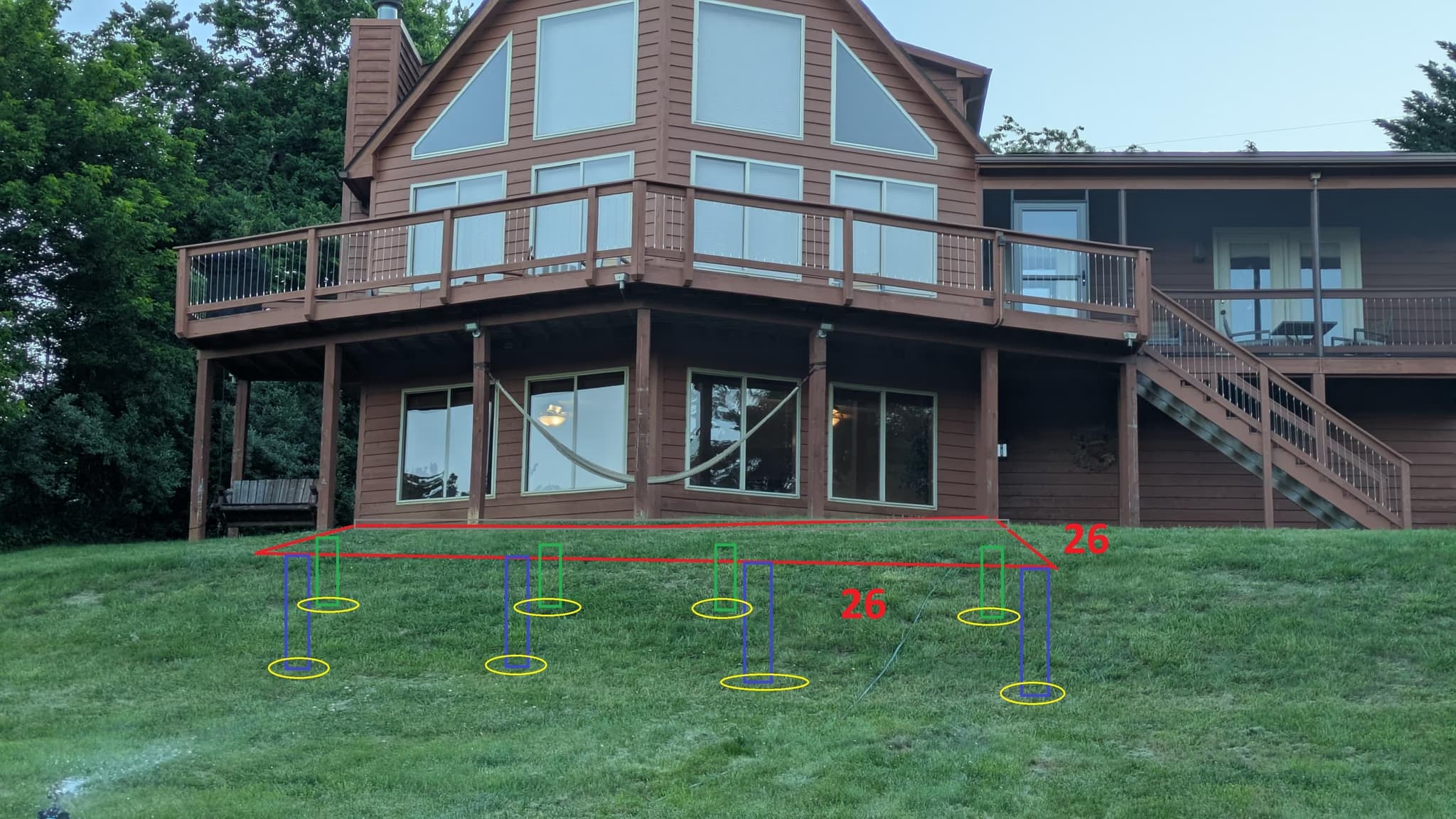 build a new deck with sonotube footings