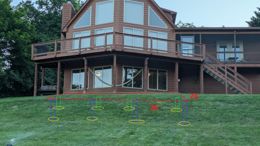 build a new deck with sonotube footings