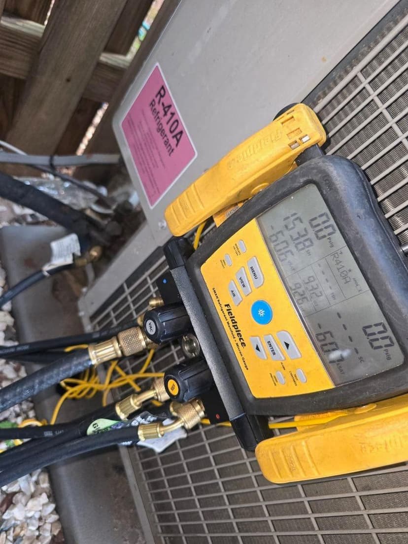 repair a refrigerant leak and clean coils on an AC unit