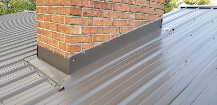 reflash chimney on metal roof