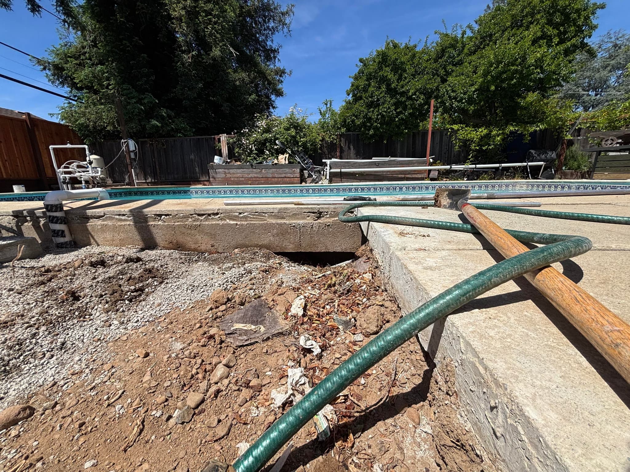 replace coping and install vinyl liner