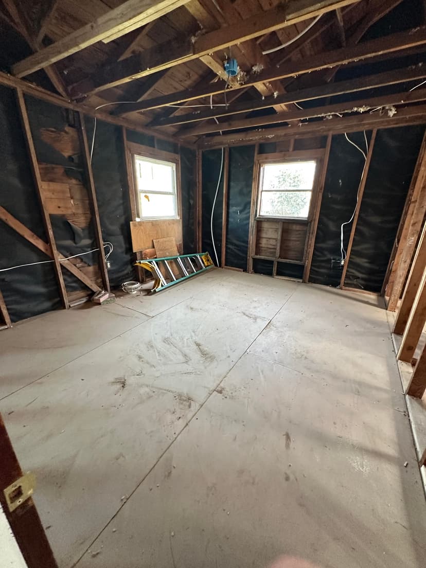 complete home renovation including foundation, hvac, electrical, plumbing, and interior finishes