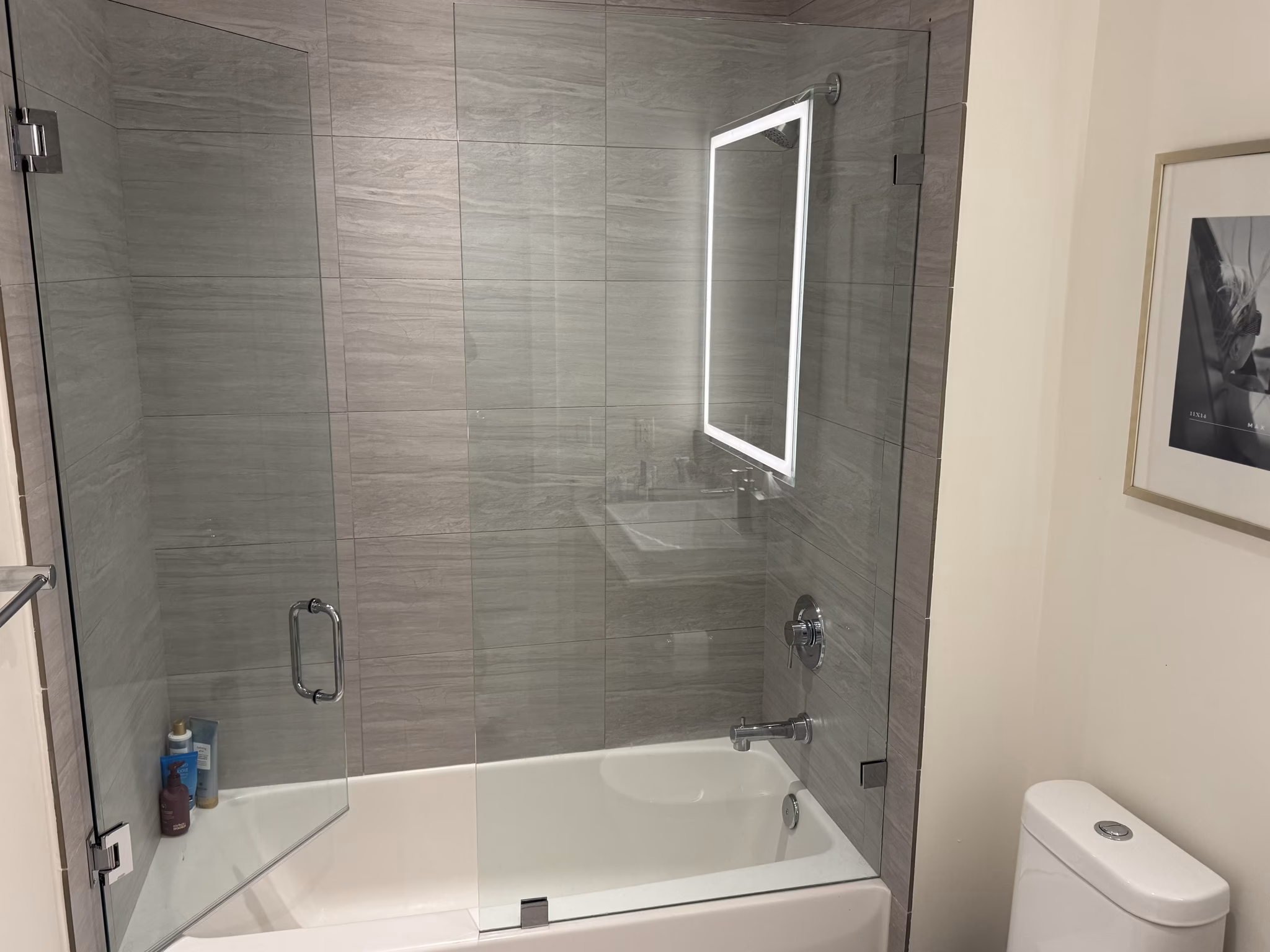 install a glass door