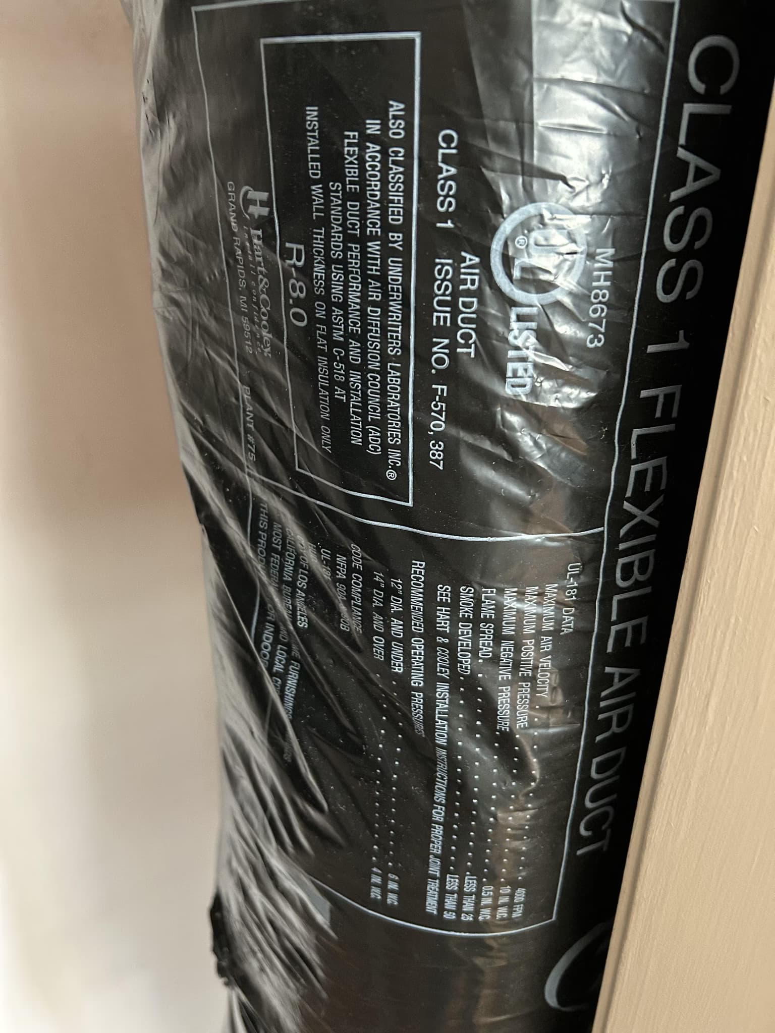 test for asbestos in duct insulation (per sample)