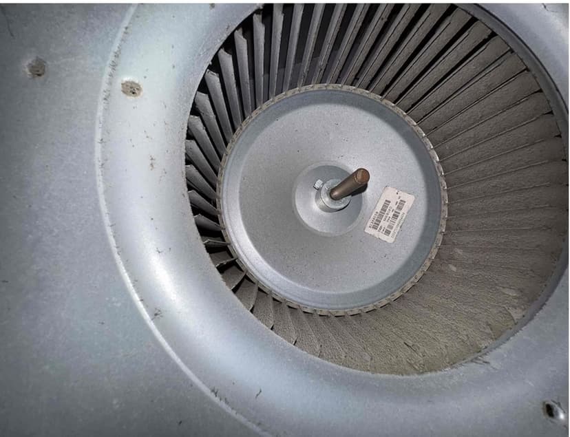 pull and clean HVAC blower wheel housing