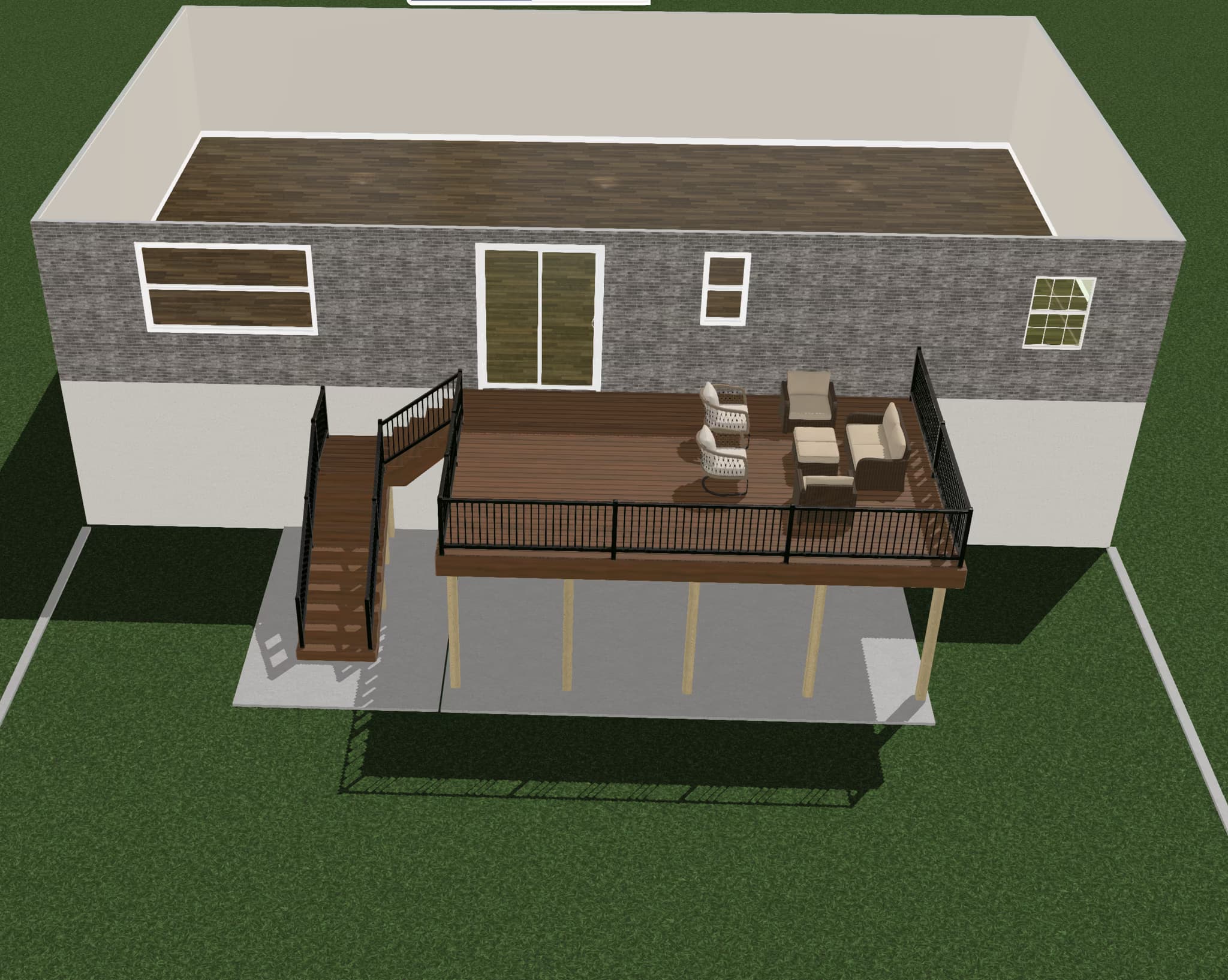 build a 16x24 deck with underdeck patio