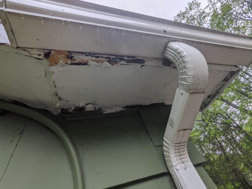 repair a small section of roof with new drip edge and soffit