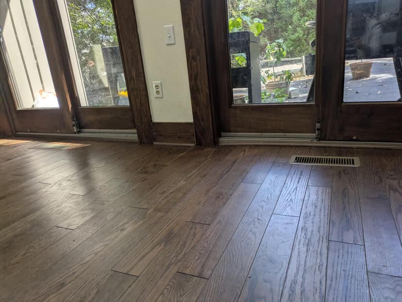 level the subfloor and lay new plywood