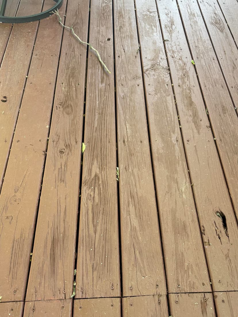 restain an existing deck and replace select boards
