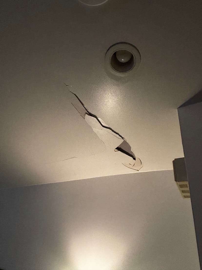 repair gashes in the ceiling