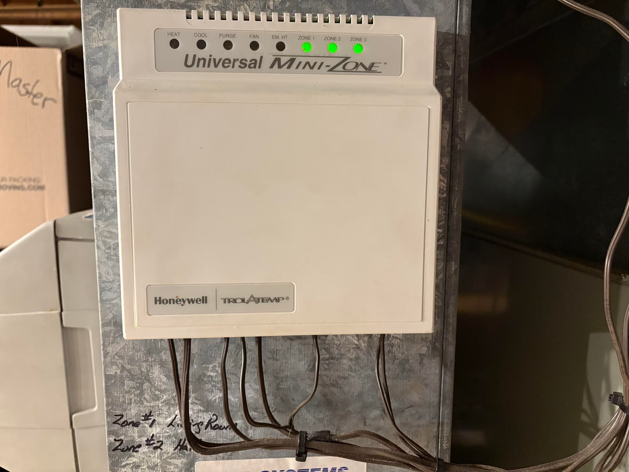 replace a control board and three dampers for a 2-zone HVAC system