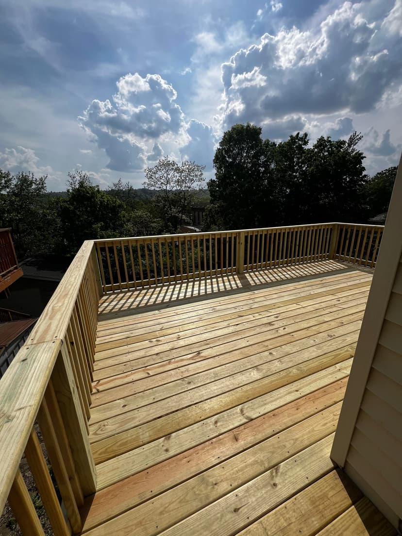 tear down and rebuild a 200 sq ft elevated deck