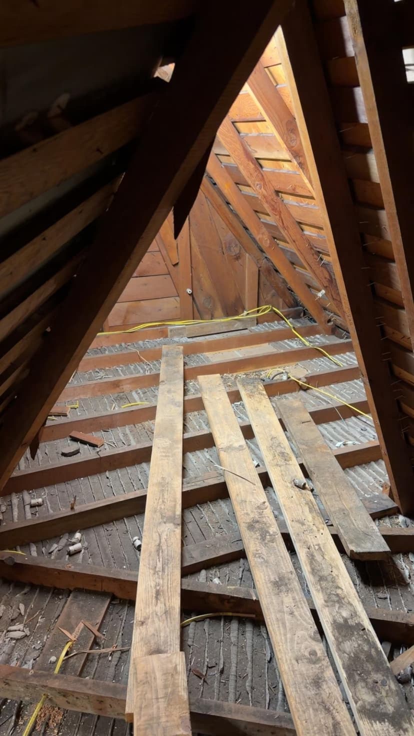 clean and add R38 blow-in insulation to attic