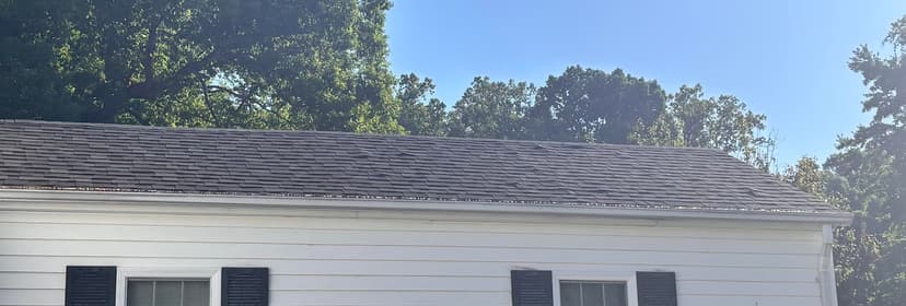 repair rear roof slope and replace rear fascia and gutters