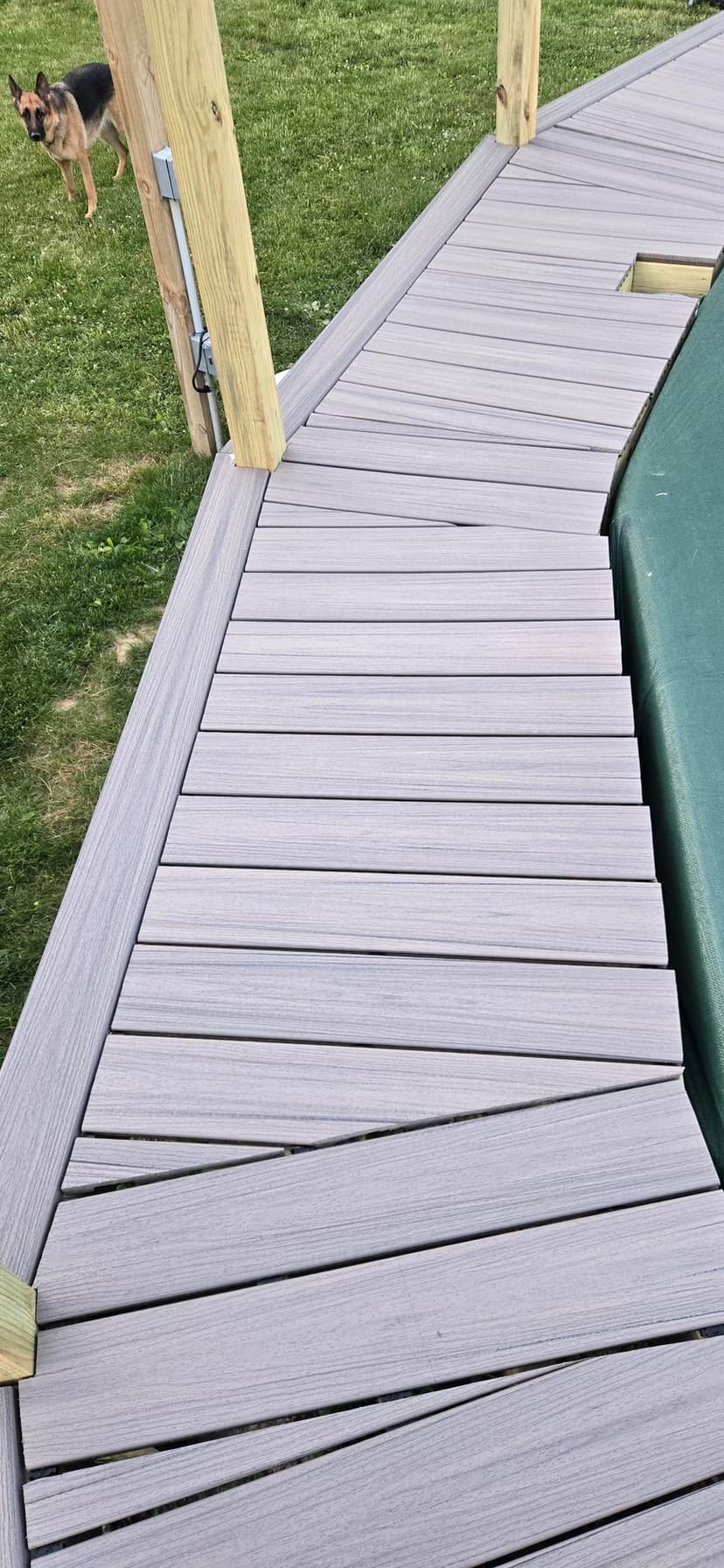 build a trex deck around a pool