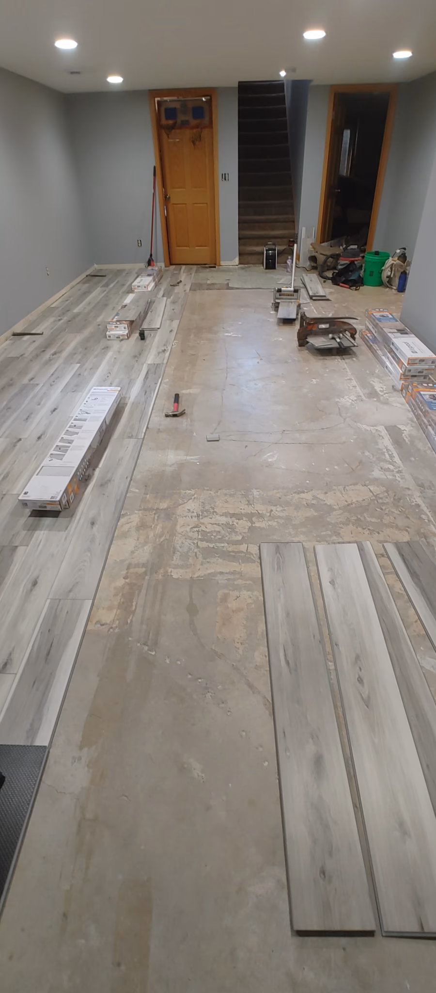 install flooring in basement