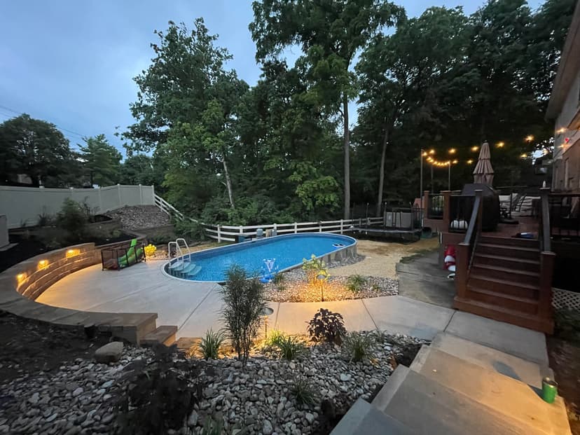 install a 15x30 oval semi-inground pool with heater