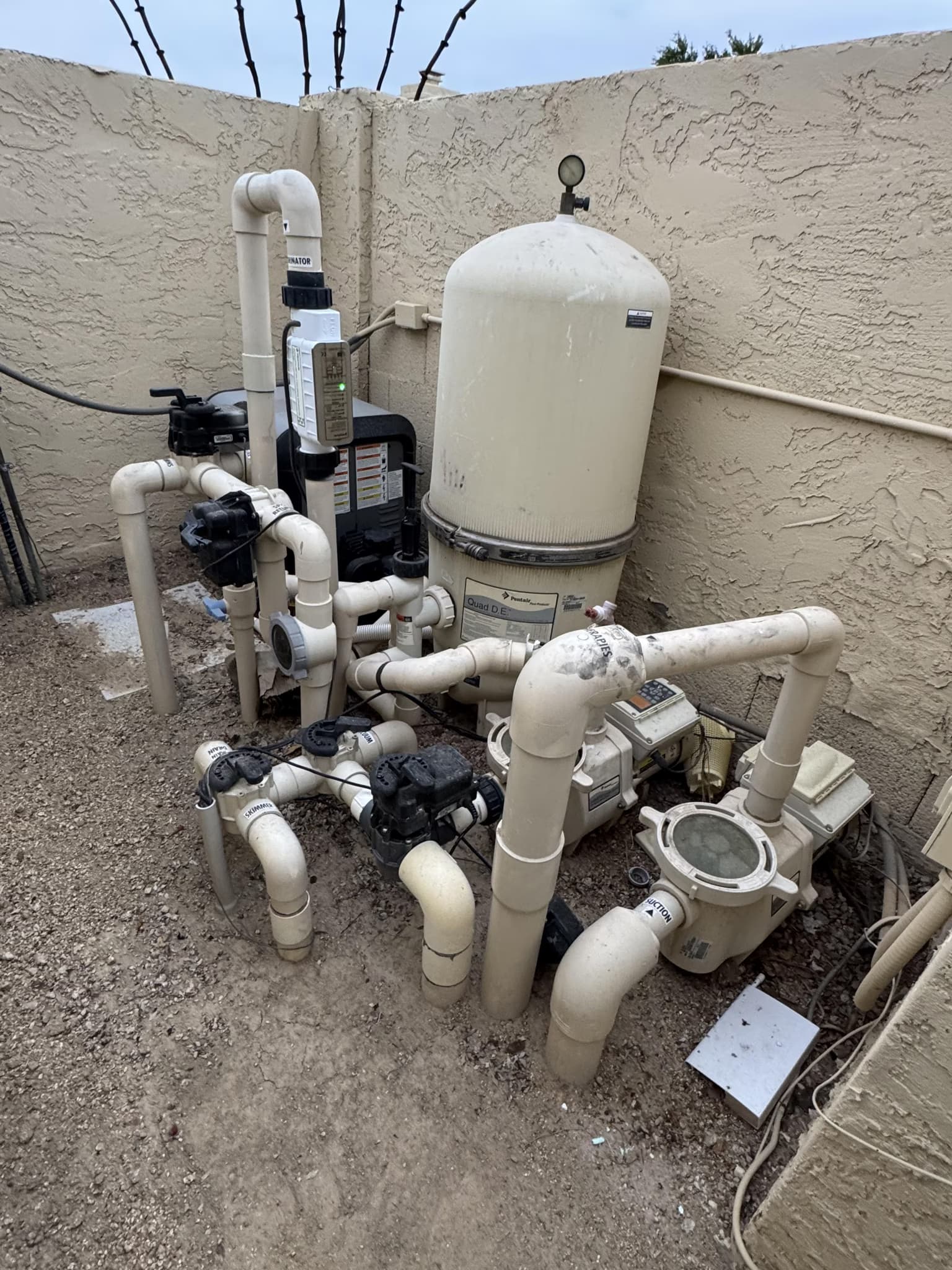 replace a Pentair Quad DE 100 pool filter